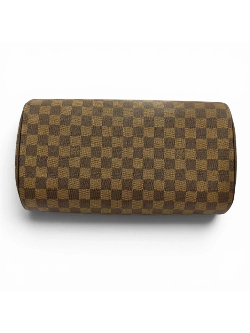 Louis Vuitton Riviera Damier Canvas Leather Handbag Brown Gold